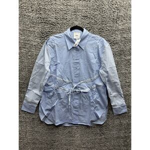 Aknvas Marina Tie-Front Poplin Button Up Shirt Women's Size XS NWT $395‎